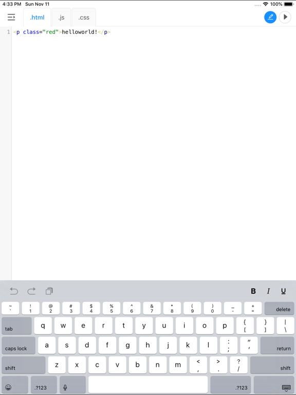 Fastcode-Editor in Your Pocket iPad screenshot 1 - Utilities app