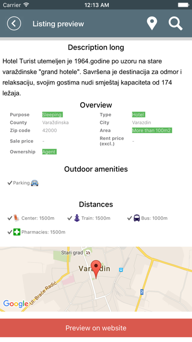 City Guide App Varaždin Screenshot