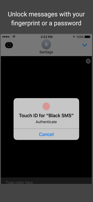 ‎Black SMS - Protected Texts Screenshot