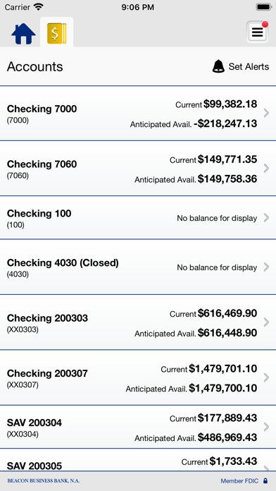 Beacon Business Bank Biz Screenshot