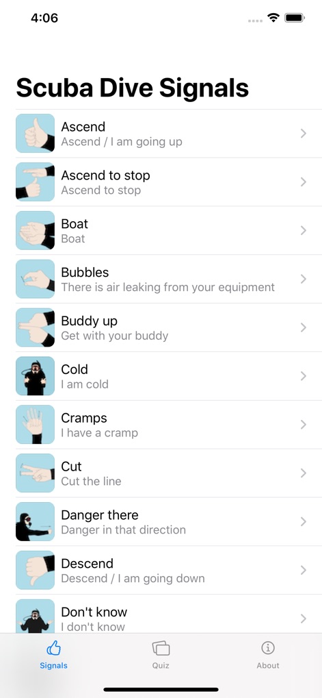 Scuba Dive Signals - App de Deportes | MWM