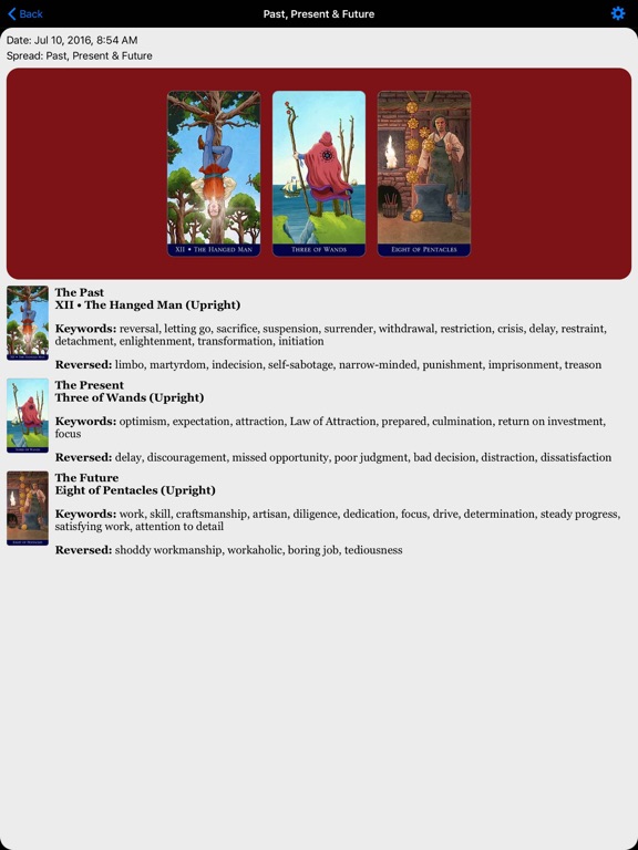 Llewellyn's Classic Tarot iPad screenshot 4 - Entertainment app