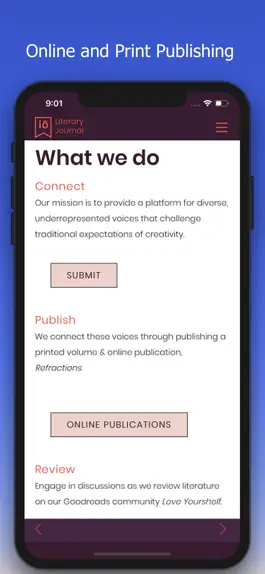 Game screenshot iō Literary Journal apk