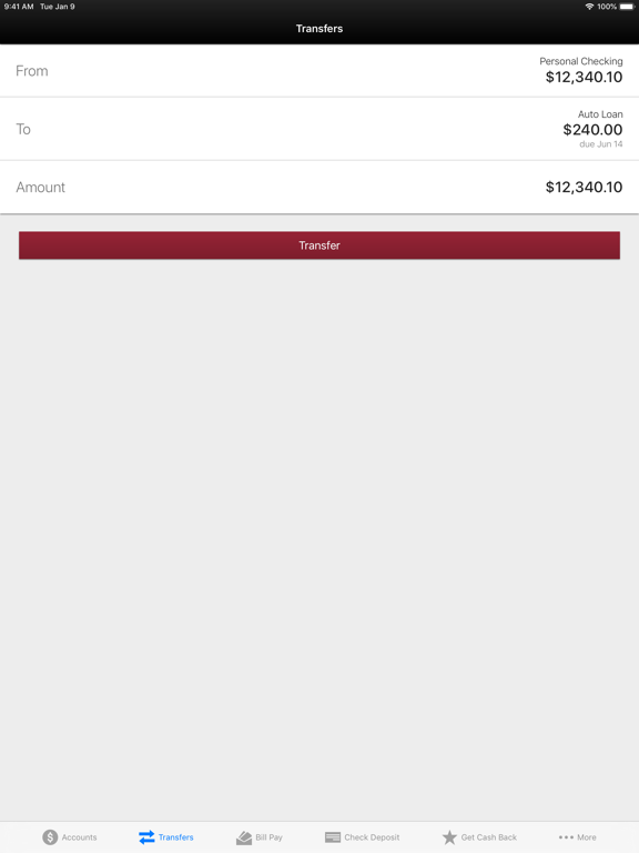 Farmers and Mechanics Mobile iPad screenshot 4 - Finance app