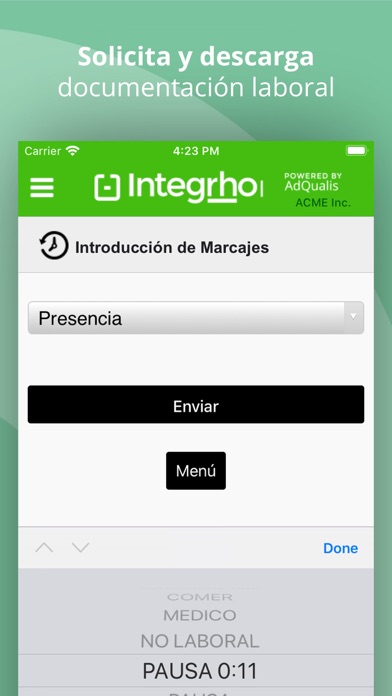 Integrho itg/MOBILE Screenshot