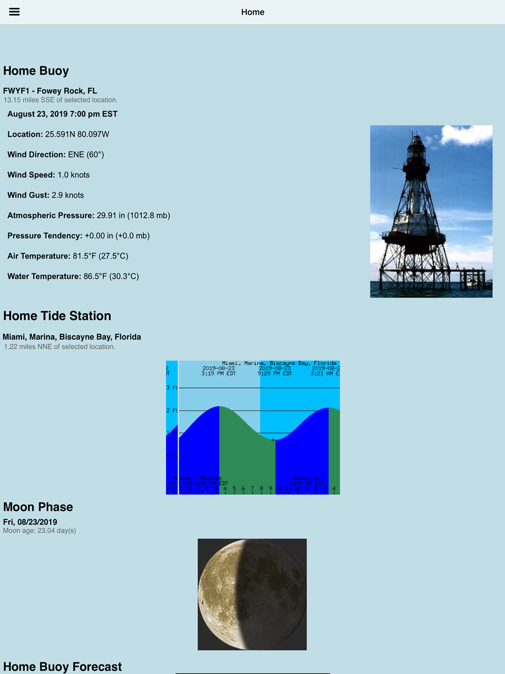 NOAA Buoy and Tide Data