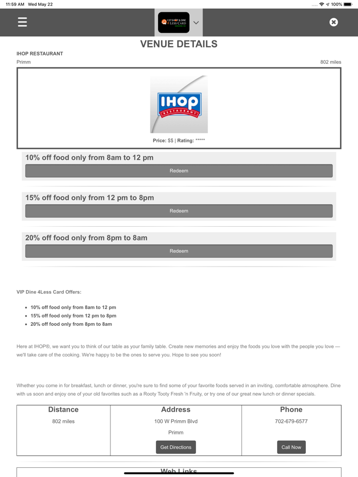 VIP Shop and Dine 4Less Card