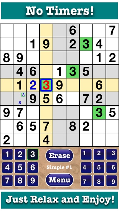 Stress Free Sudoku Game Book! Screenshot