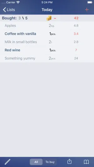 Just Buy! shopping list screenshot 2