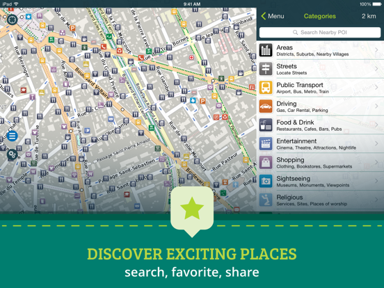 Pocket Earth Maps iPad screenshot 4 - Travel app