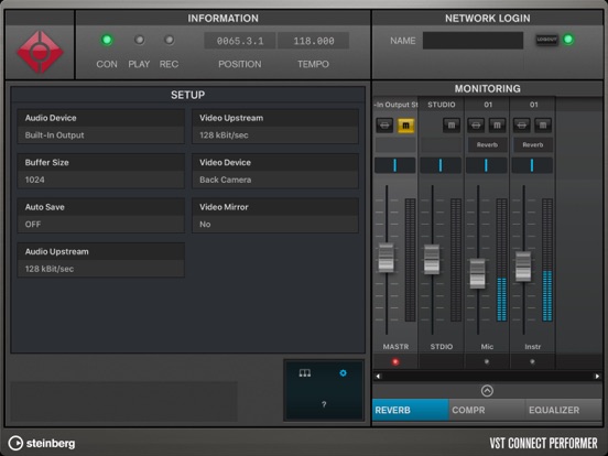 VST Connect Performer iPad app afbeelding 3