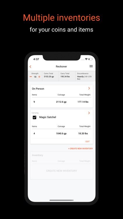 DLG's D&D Inventory and Spells