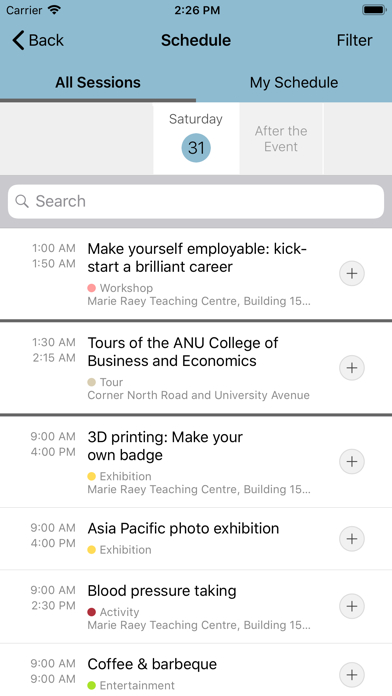 ANU Open Day 2019 screenshot 2