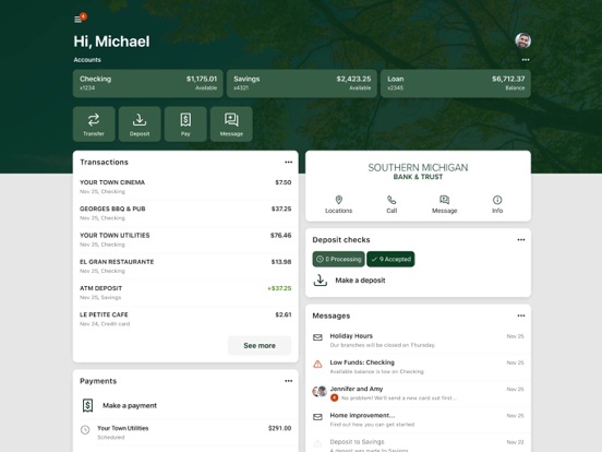 SMBT Mobile iPad screenshot 1 - Finance app