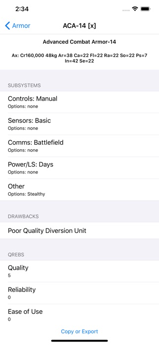 Screenshot of ArmorMaker