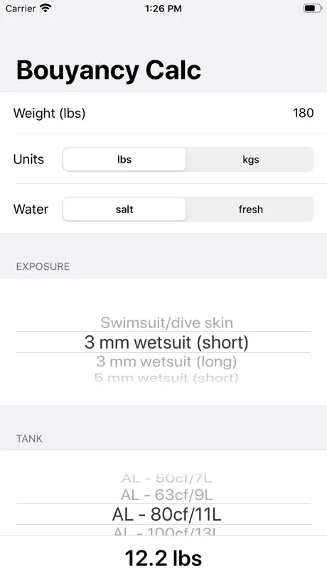 Buoyancy Calc
