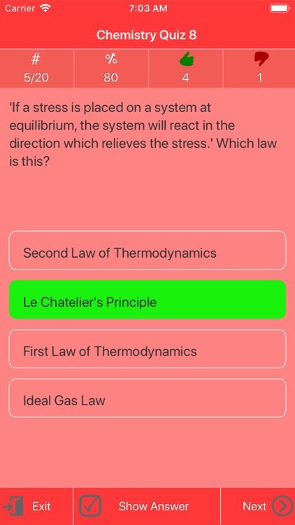 College Chemistry Quiz