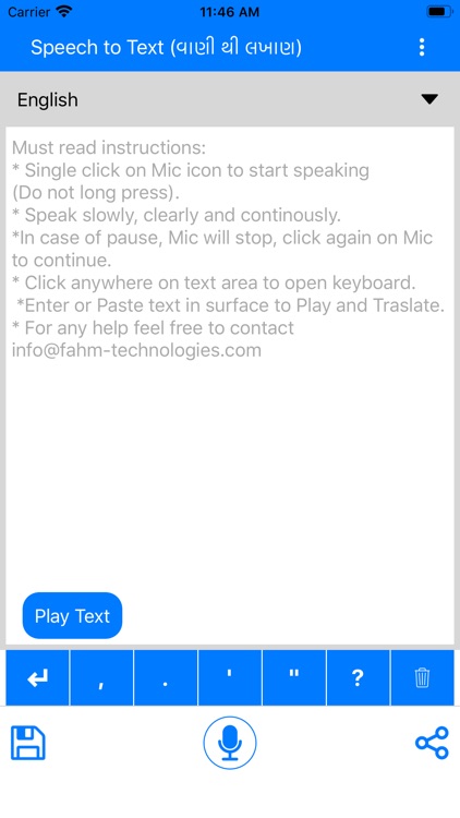 Speech to Text and Translate