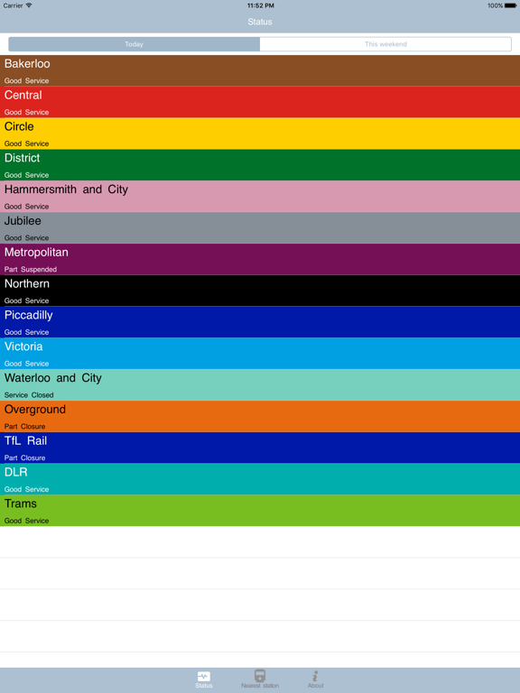 Screenshot #4 pour Tube Status Watch