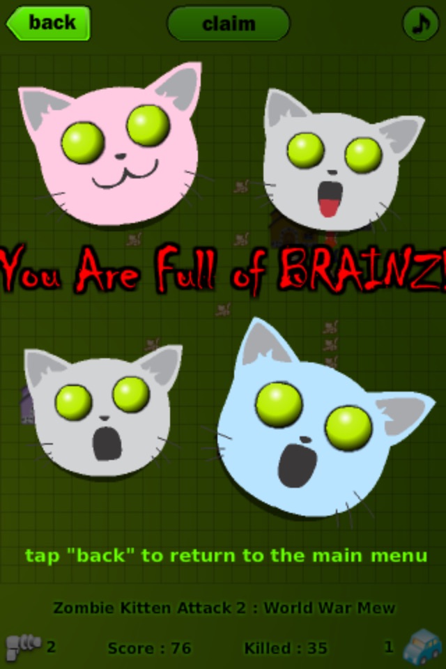 Zombie Kitten Attack screenshot 2