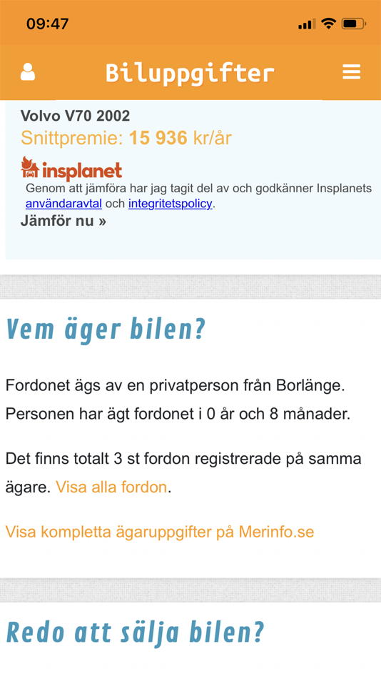 #4. Biluppgifter (iOS) 由: Biluppgifter Sverige AB