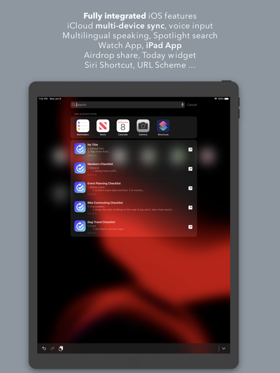 Recheck! iPad screenshot 6 - Productivity app