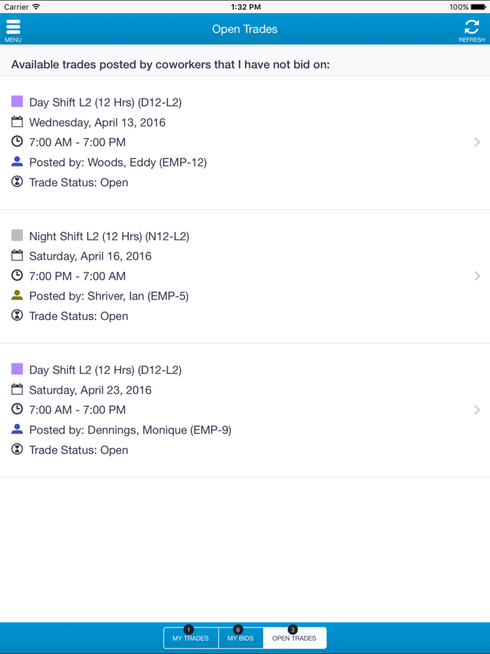 Snap Schedule 365 Employee