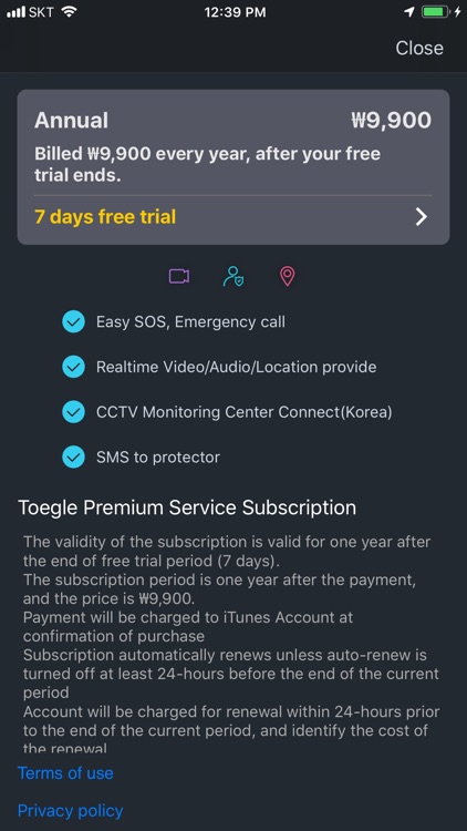 Toegle : SOS Video Call, CCTV screenshot-5