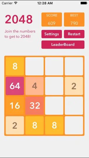 Скриншот 2048 - Best Puzzle Games на iPhone 3