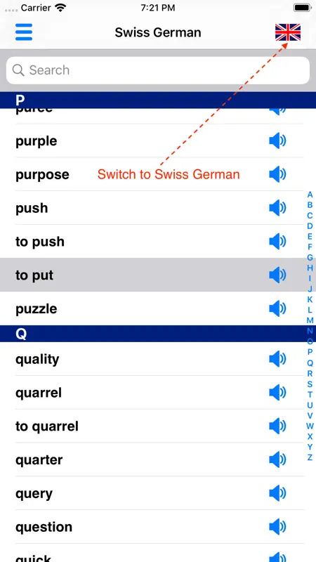 Swiss German Dictionary screenshot 4 of 7