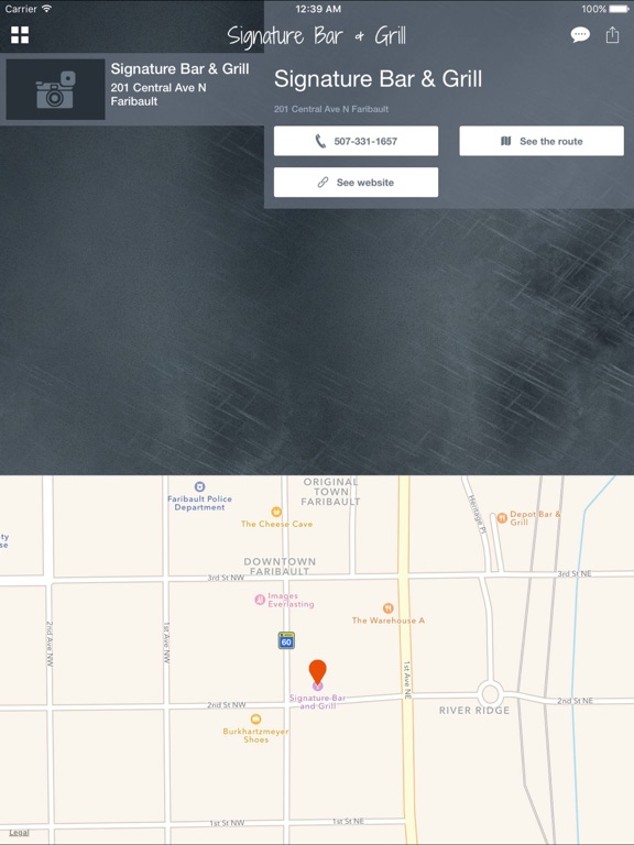 Signature Bar & Grill iPad screenshot 3 - Food & Drink app