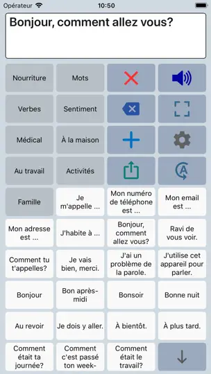 Capture d'écran de Assistance Parole Bouton sur iPhone 1