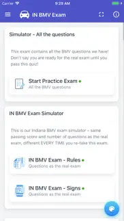indiana bmv practice exam iphone screenshot 3