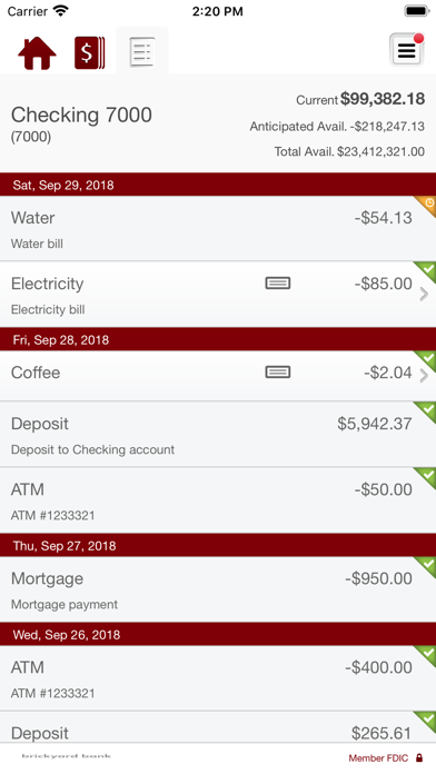 Brickyard Bank Business Screenshot