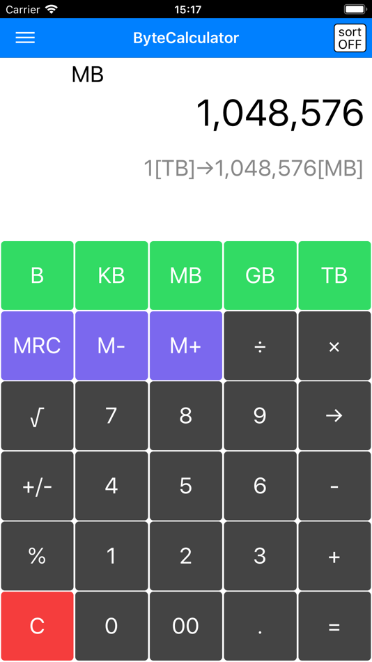 #1. Byte Calculator -byte conv- (iOS) 由: TAS Company Limited.