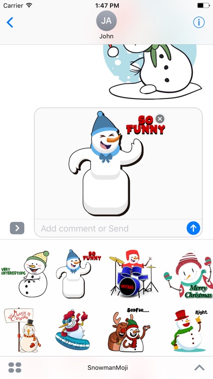 Funny Snowman Stickers