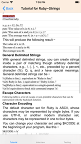 Tutorial for Ruby screenshot