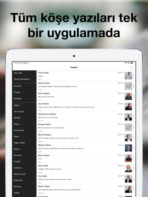 Screenshot #4 pour Yazar Takibi - Köşe Yazıları