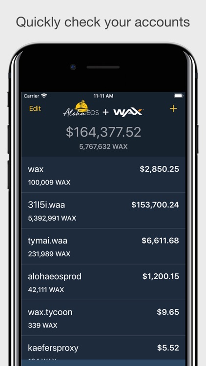 WAX Tracker