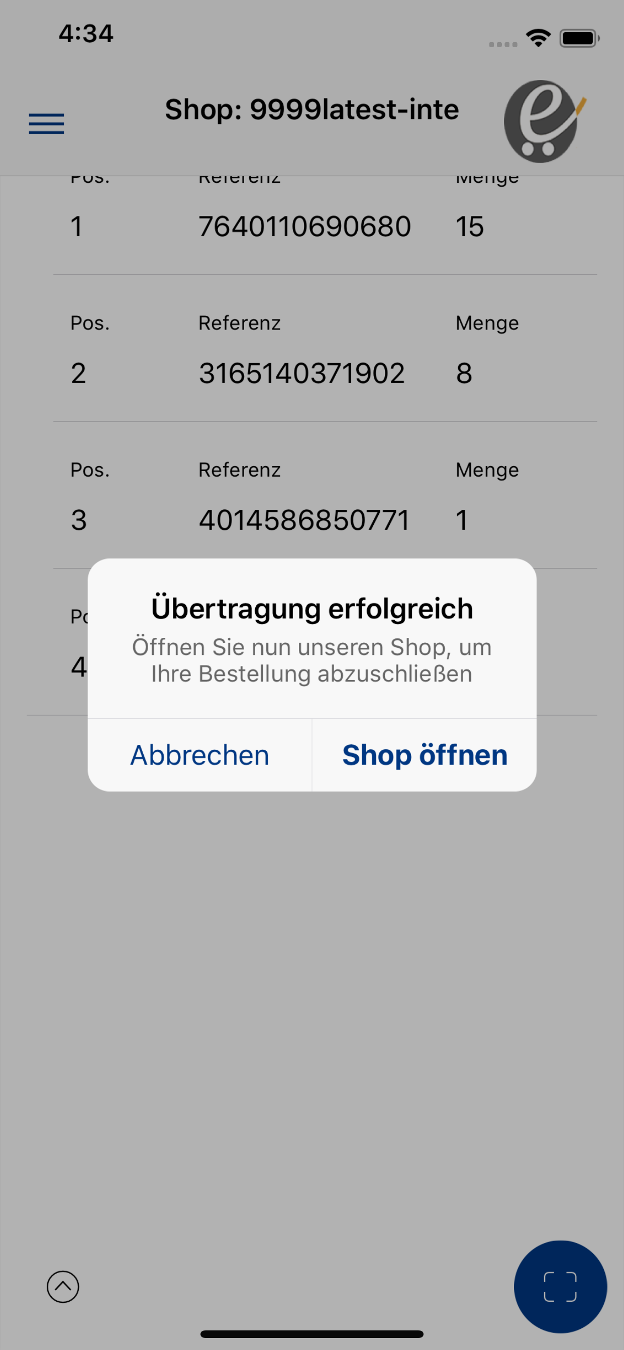 Schnellerfassung - Shop Add-on