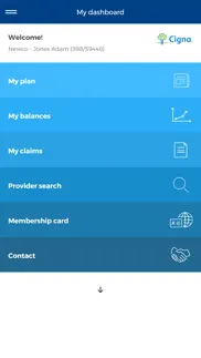 cigna health benefits iphone screenshot 1