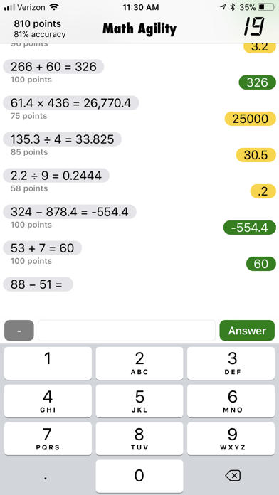 Screenshot #1 pour Math Agility