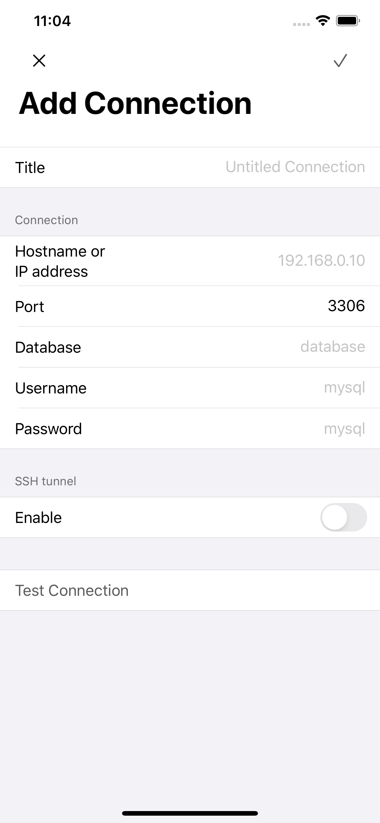 MySQL Commander for iPhone screenshot 3