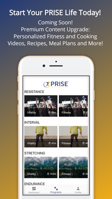 PRISE® Life Screenshot