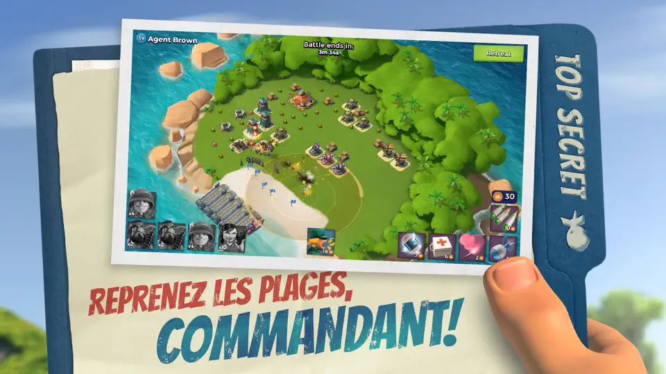 Capture d'écran de Boom Beach sur iPhone 1