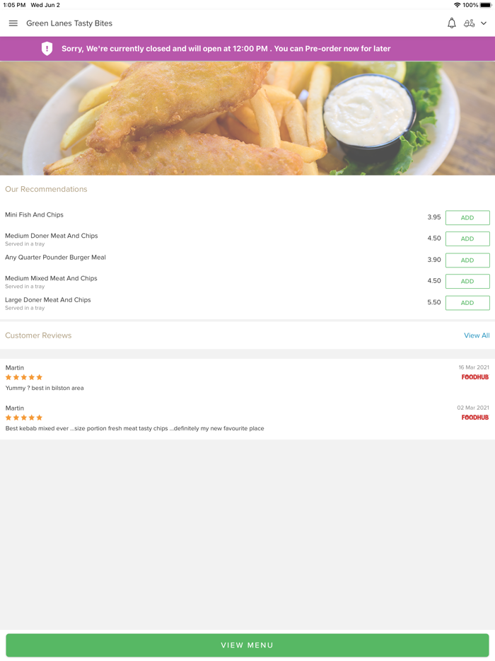 Green Lanes Tasty Bites.