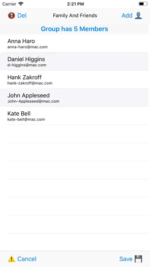 Screenshot von Groups - EmailGroups auf dem iPhone 2