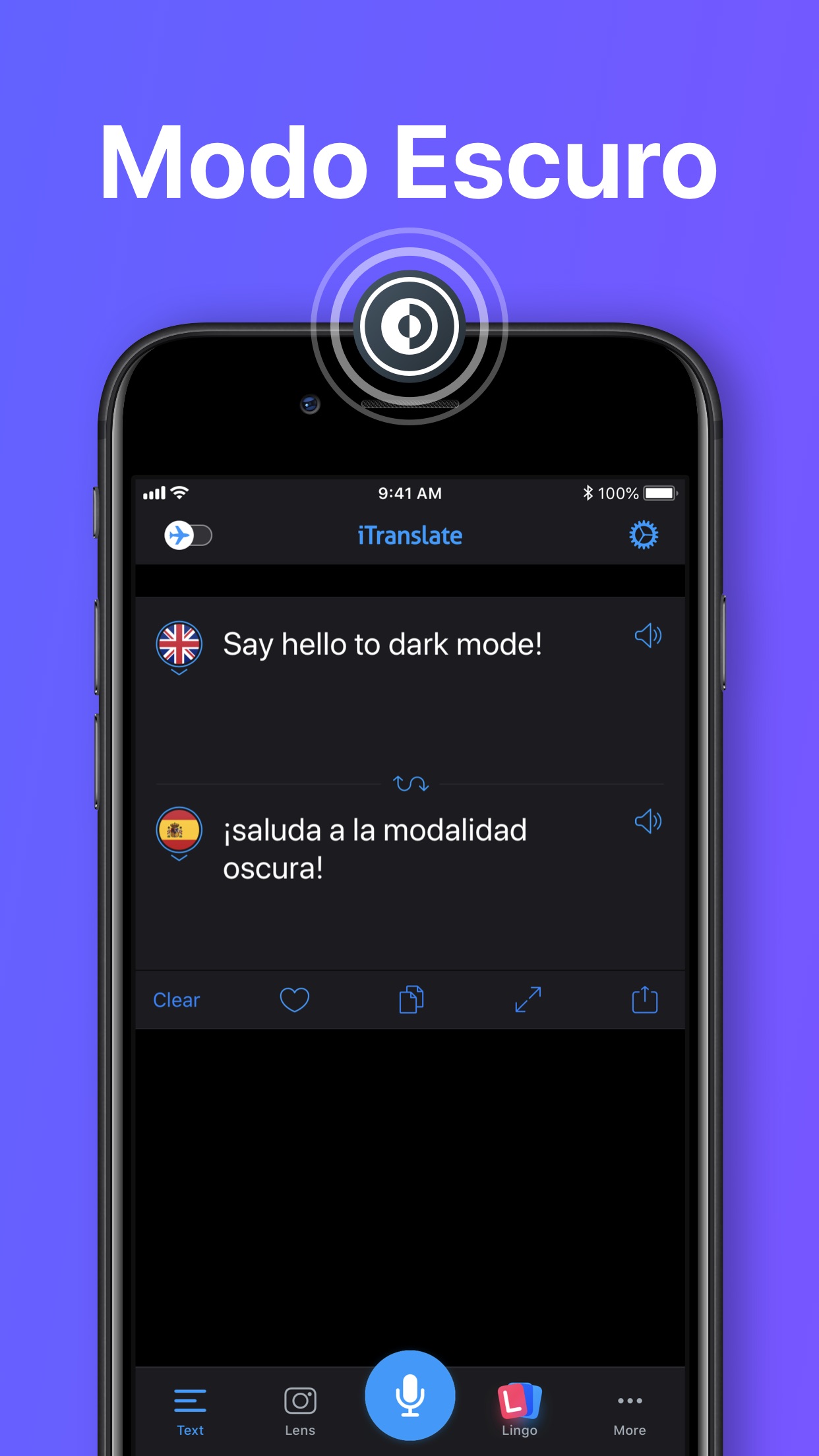 Screenshot do app Tradutor e Dicionário App