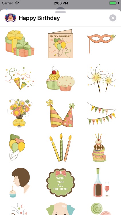 Happy Birthday Stickers 2020