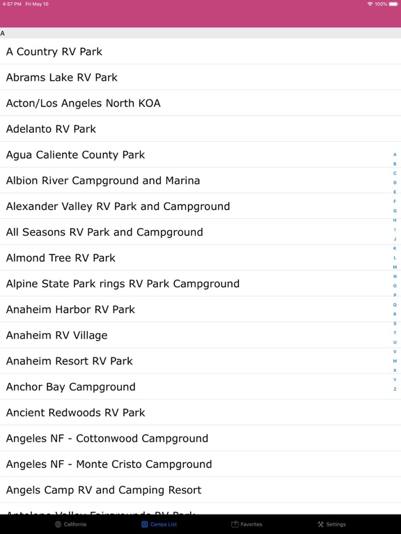 Screenshot #6 pour California – Campgrounds & RVs